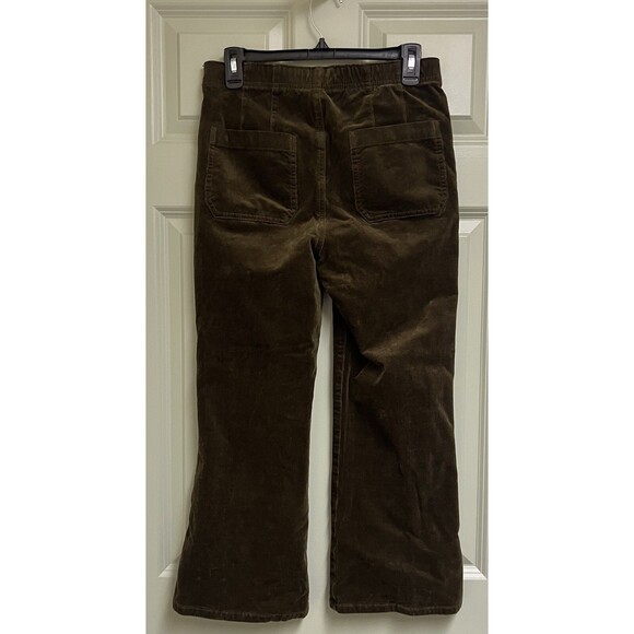 ANTHROPOLOGIE PILCRO Corduroy Jeans Women Small Dark Green Flare Bootcut Pull On - Picture 3 of 14